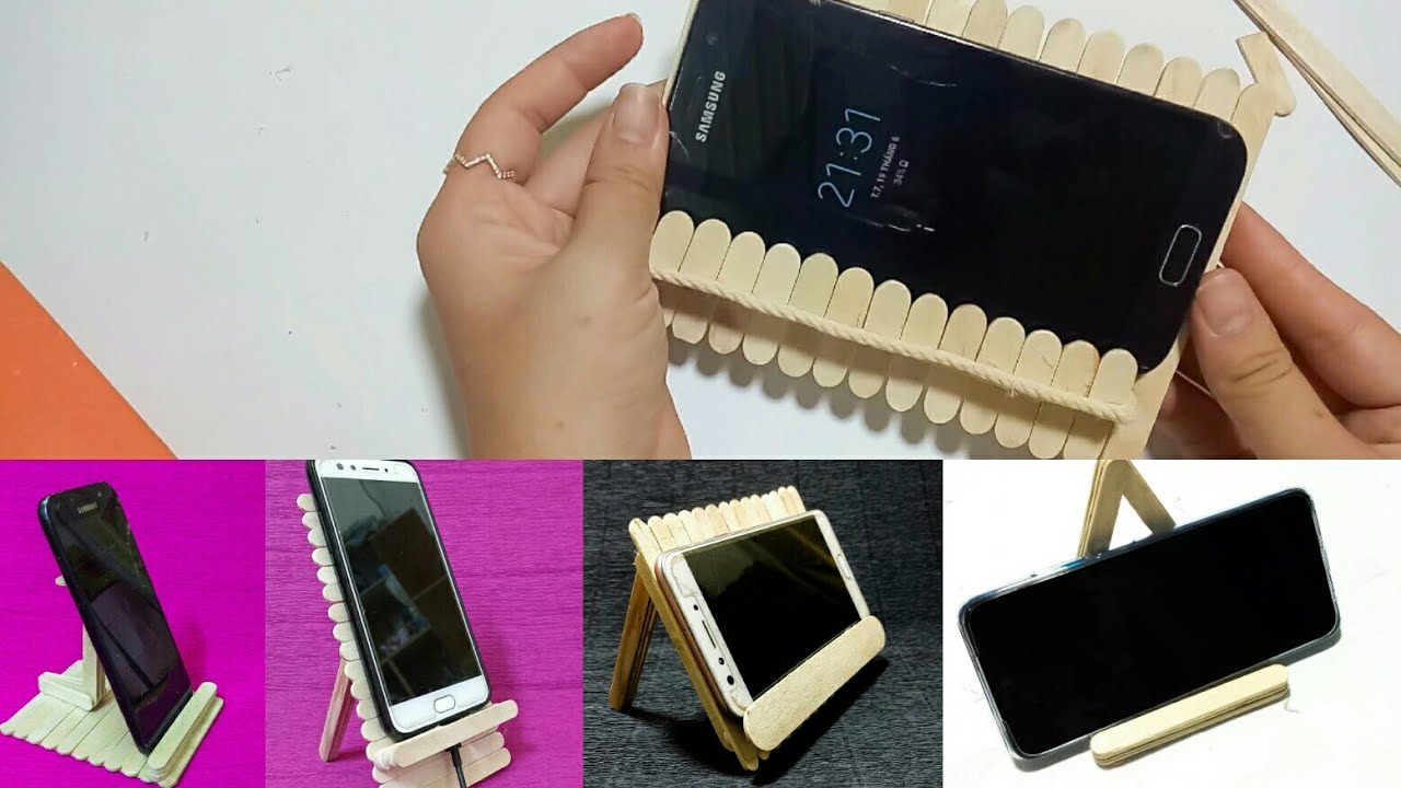 5 MANUALIDADES (portacelular) con palitos de helado Faciles y Bonitas | DIY Manualidades #274