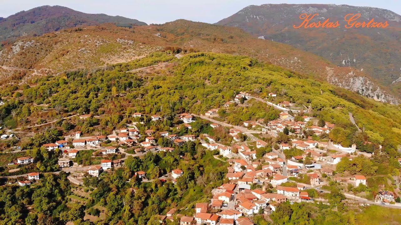 ΦΘΙΝΟΠΩΡΙΝΟ ΠΑΪΚΟ, ΚΑΣΤΑΝΕΡΗ ΚΙΛΚΙΣ (DRONE). KASTANERI AERIAL VIEW, KILKIS, GREECE.
