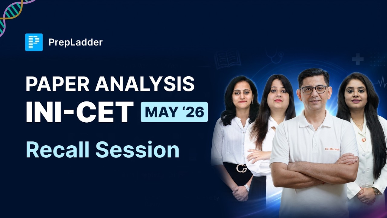 🔍 INI-CET May 2026 Paper Analysis | Mega Recall Session by India&rsquo;s Top Educators 📊