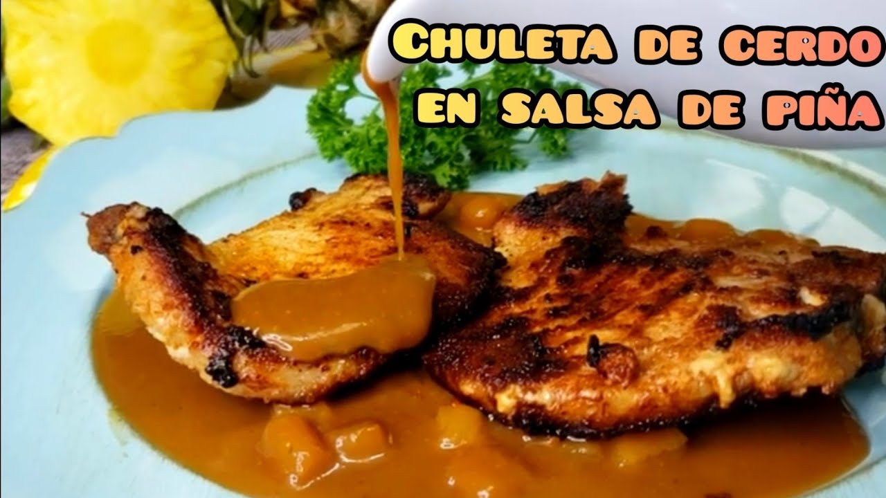 💥CHULETAS DE CERDO EN SALSA DE PIÑA | MEZCLANDO SABORES DULCES Y SALADOS👌