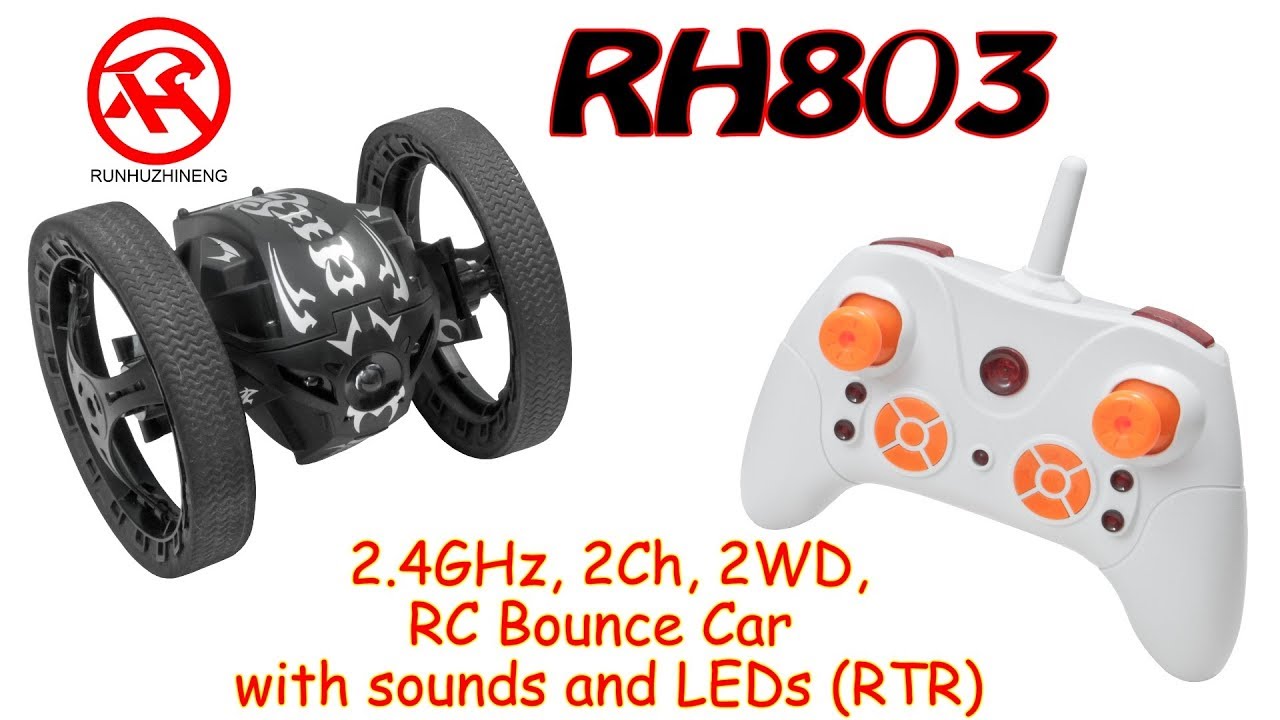 RUNHUZHINENG RH803 Bounce Car 2.4GHz, 2Ch, 2WD, RC Bounce Car with sounds and LEDs (RTR)
