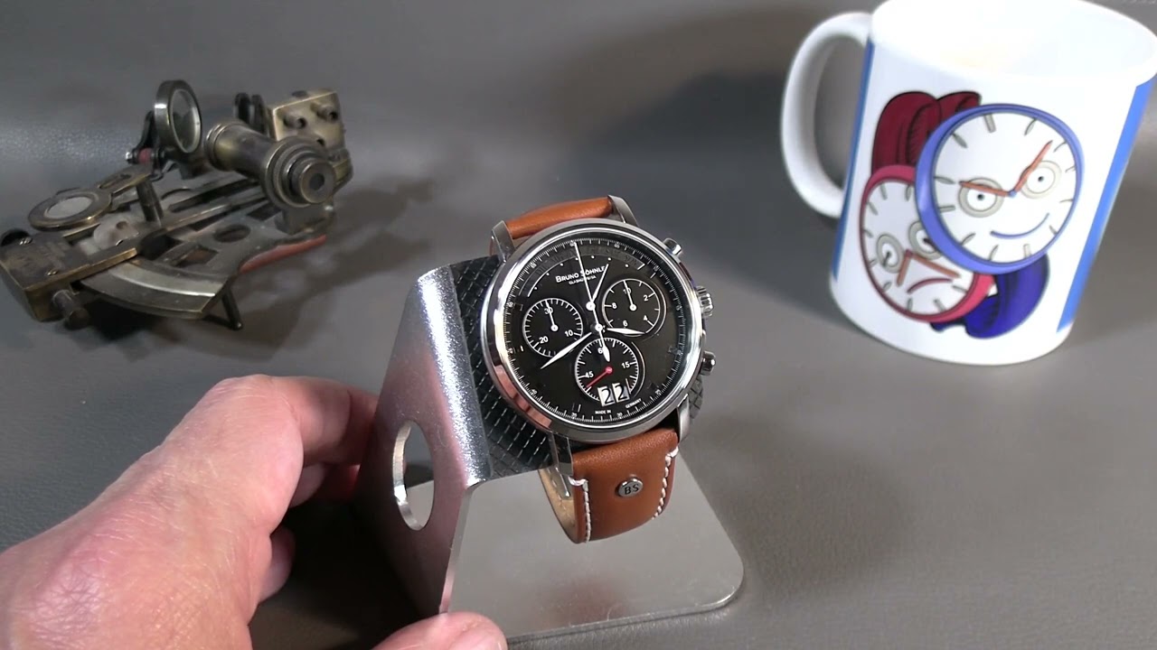 This Bruno S&ouml;hnle big-date luxury quartz chronograph has a retrograde day display!