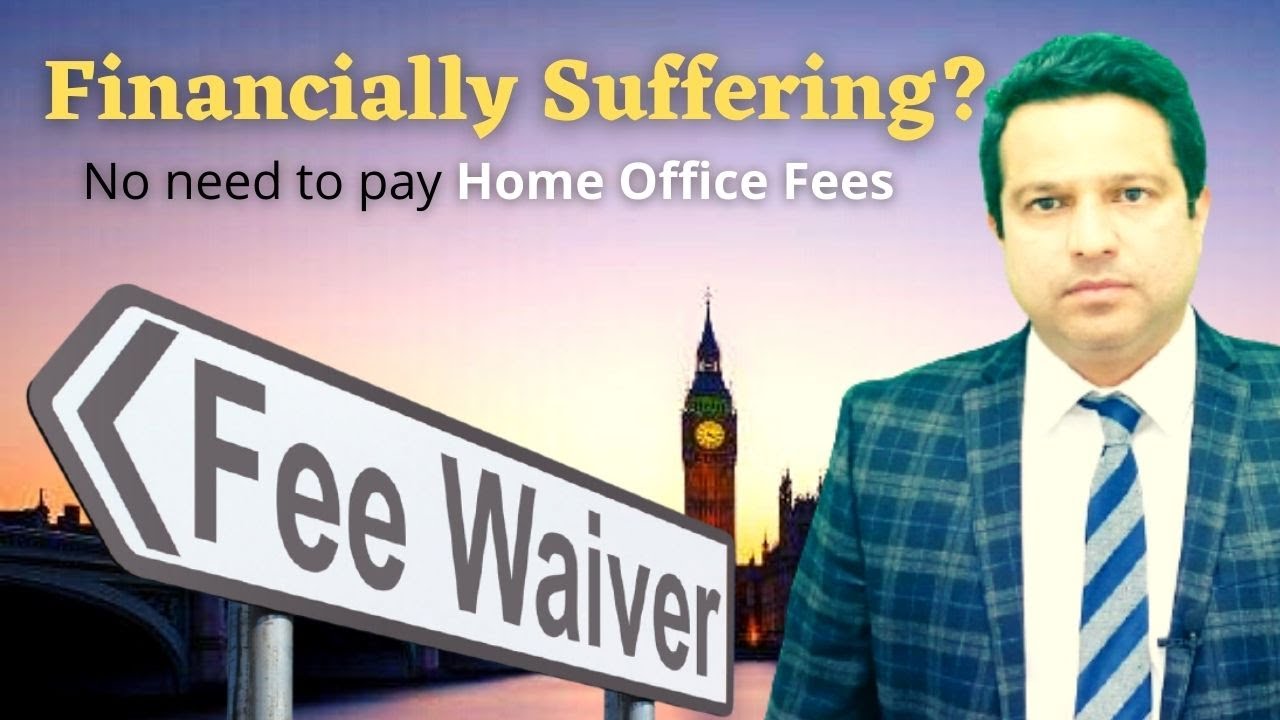 How to make Fee Waiver application. Get exemption to pay Home Office Fee & IHS charges.