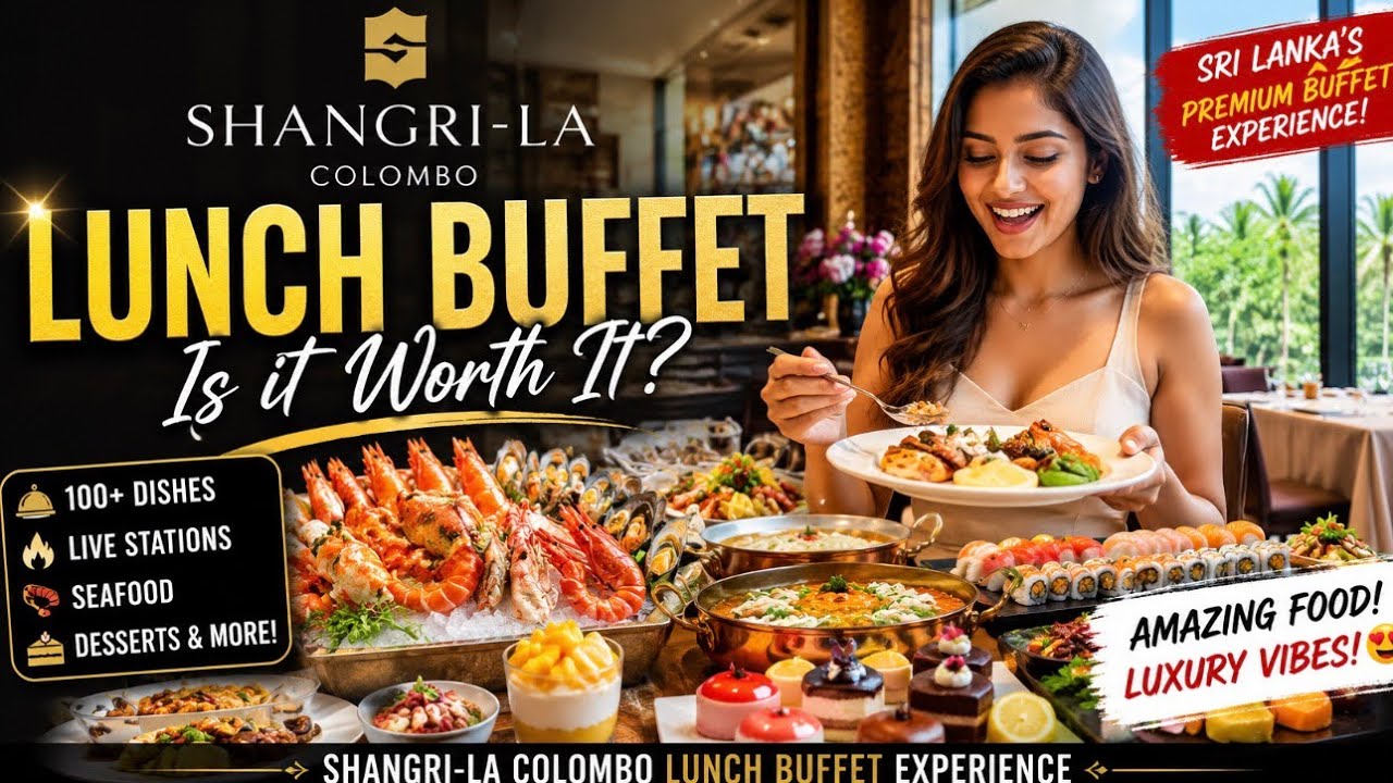 Shanghai la lunch buffet | රස වගේම කෑම පිරෙන්න තියෙන shangrila brunch එක