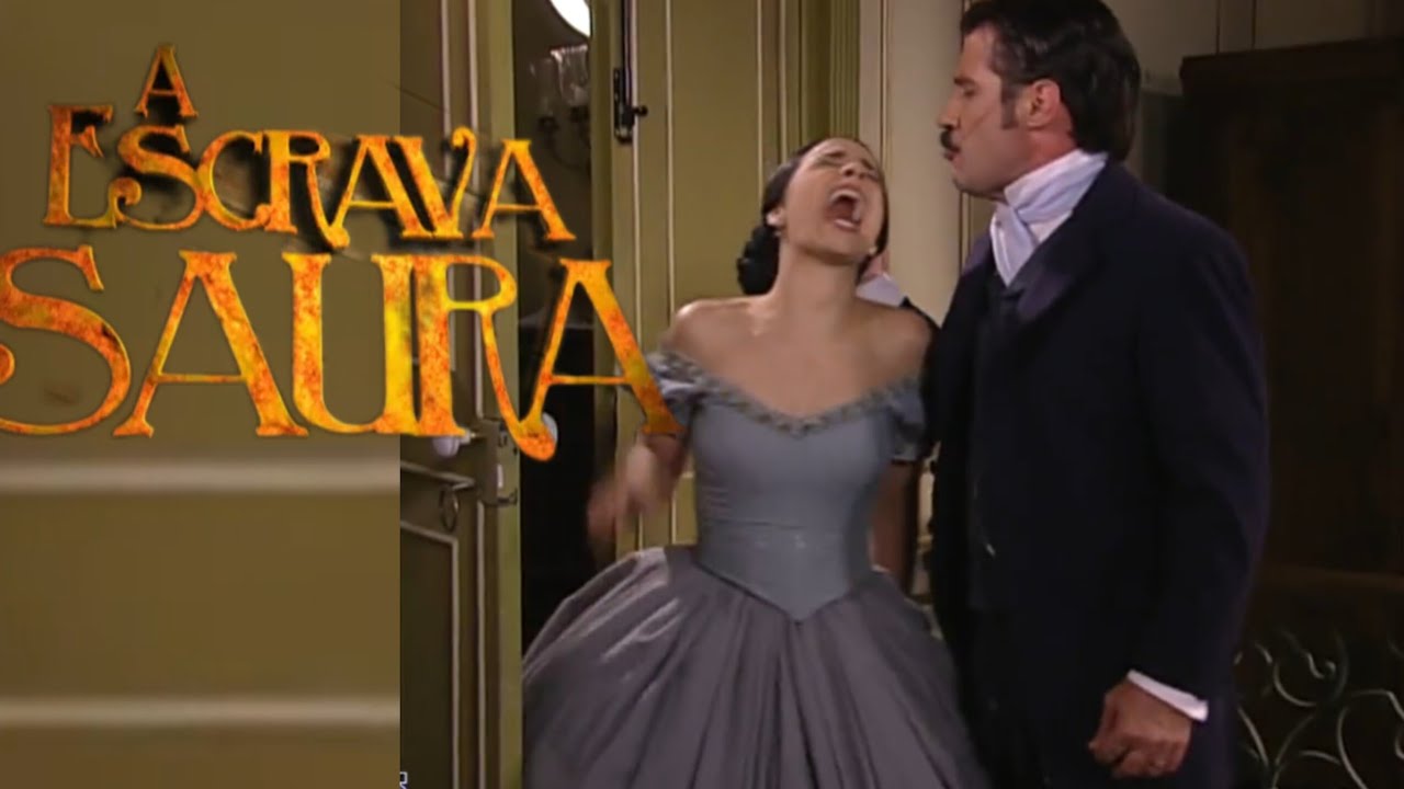 A ESCRAVA ISAURA, LEÔNCIO AGRIDE SUA  ESPOSA
