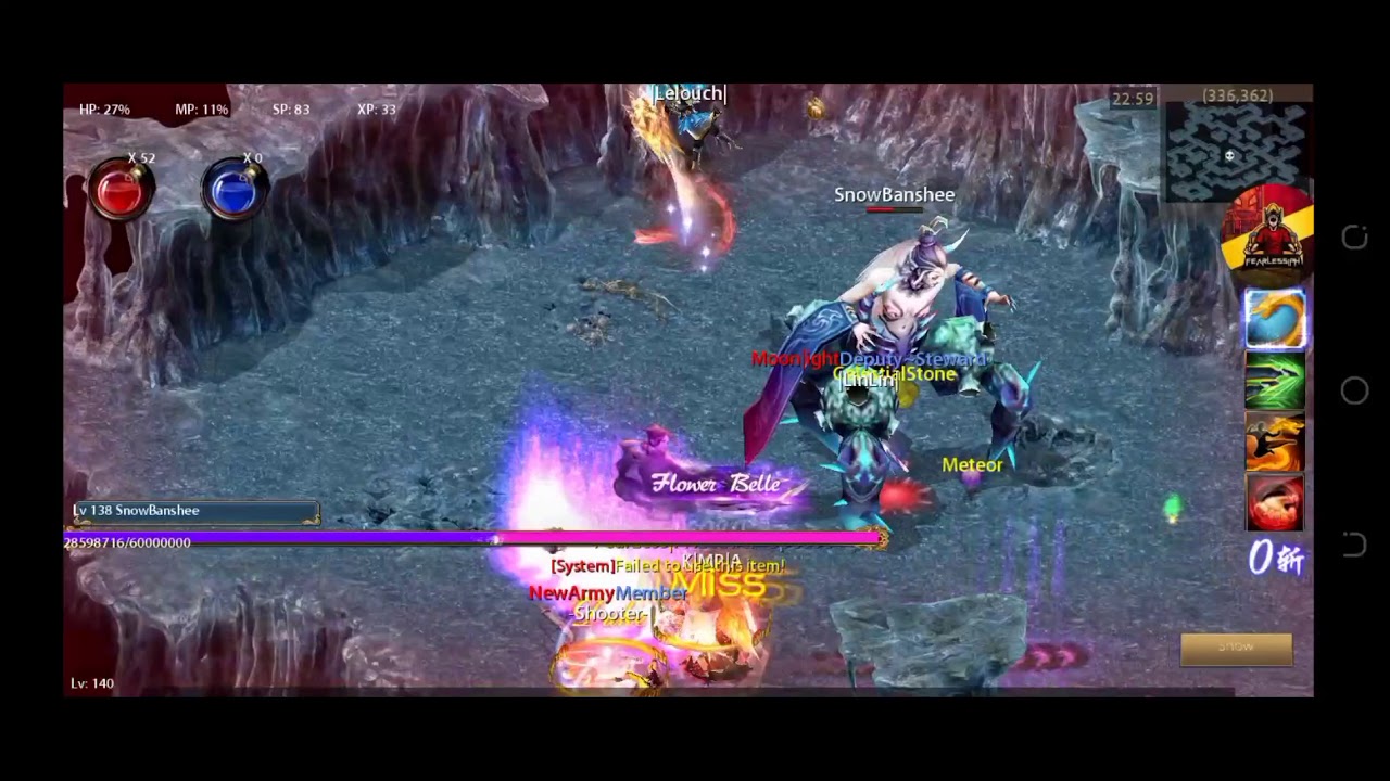 Conquer Online Mobile - Konan/Deidara Vs Gnell/Shooter (Dragon Warrior Battle)