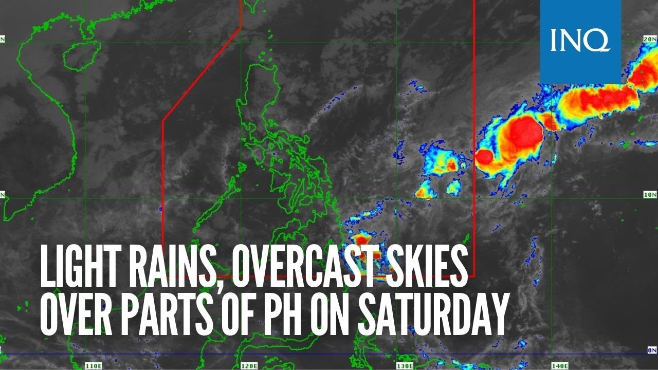 Light rains, overcast skies over parts of PH on Saturday