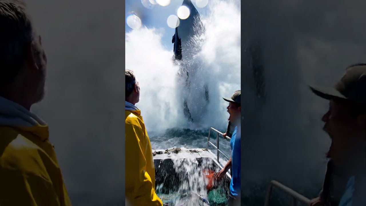 Insane Moment! Whale CRASHES Fishing Boat 😱🌊
