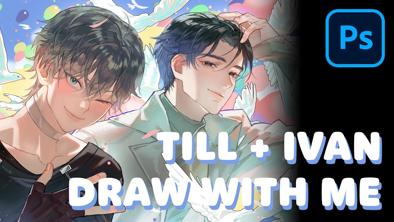 [4K][Cozy Draw with Me] Till + Ivan Art Rendering Timelapse