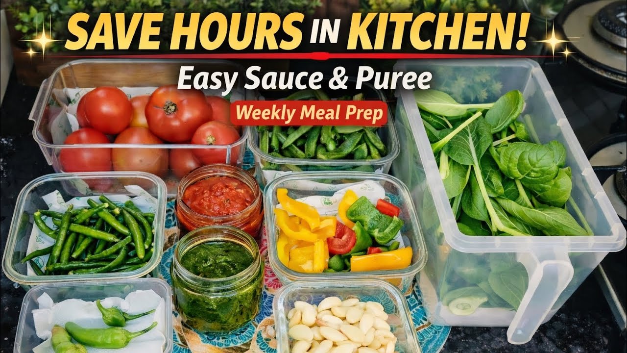 Save Hours in Kitchen! Weekly Meal Prep with Easy Sauce & Puree ✨
