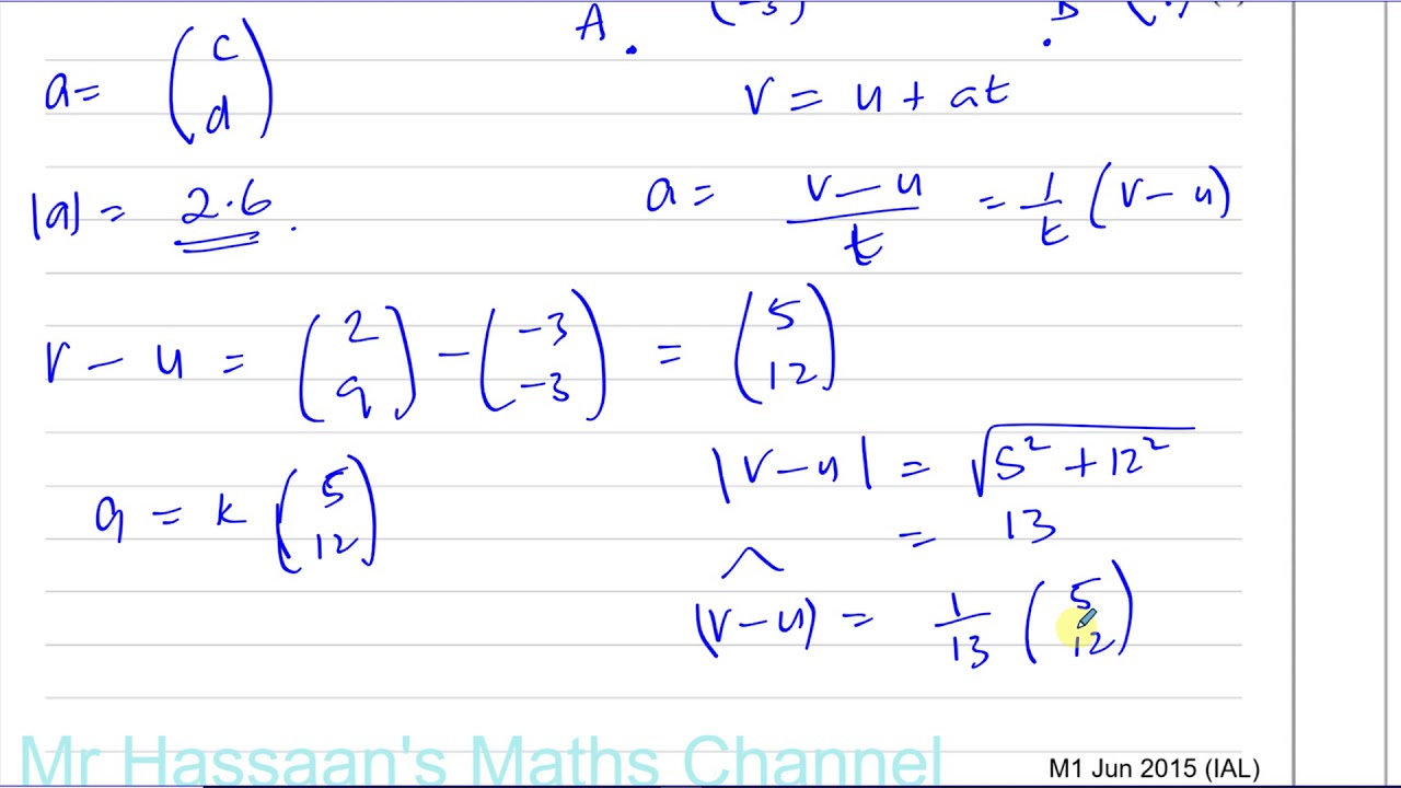 WME0101 M1 June 2015 IAL Q7   Vectors
