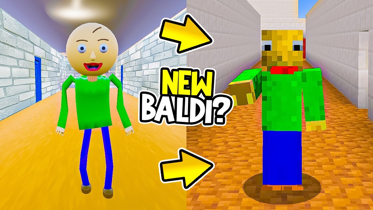 Baldi VS Minecraft Baldi! NEW SCHOOL Build Challenge!