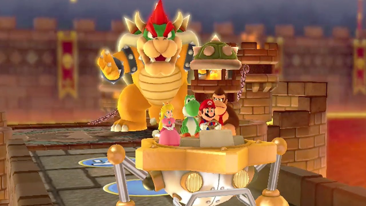 Mario Party 10 Bowser Party - Chaos Castle #6 - Mario Donkey Kong Peach Yoshi Vs Bowser (Master)