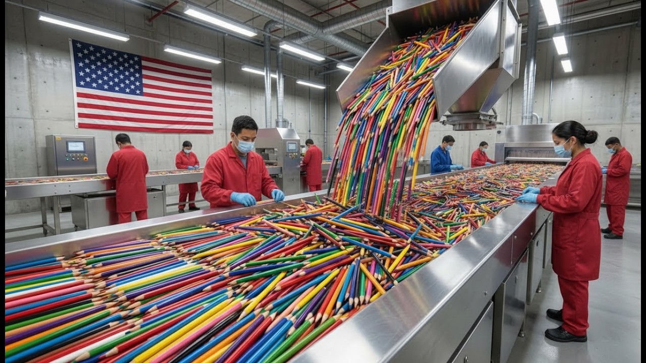 Inside a Pencil Factory: How Billions of Pencils Are Made Every Year (Full Process)