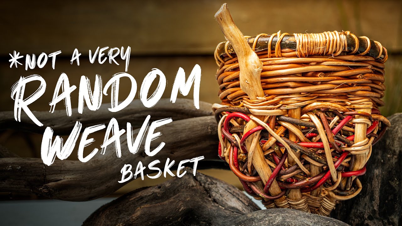 Small Random Weave Basket | Basket weaving technique for beginners | Open weave tutorial