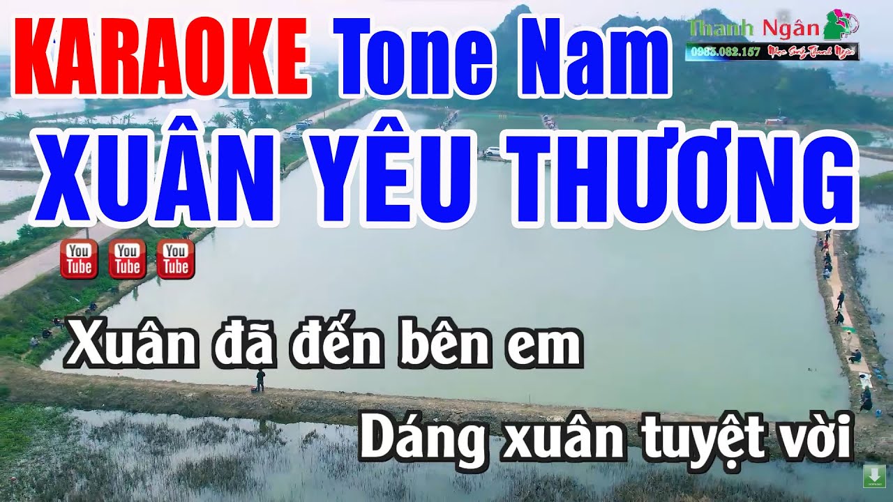 Xuân Yêu Thương Karaoke Tone Nam Remix - Nhạc Sống Thanh Ngân