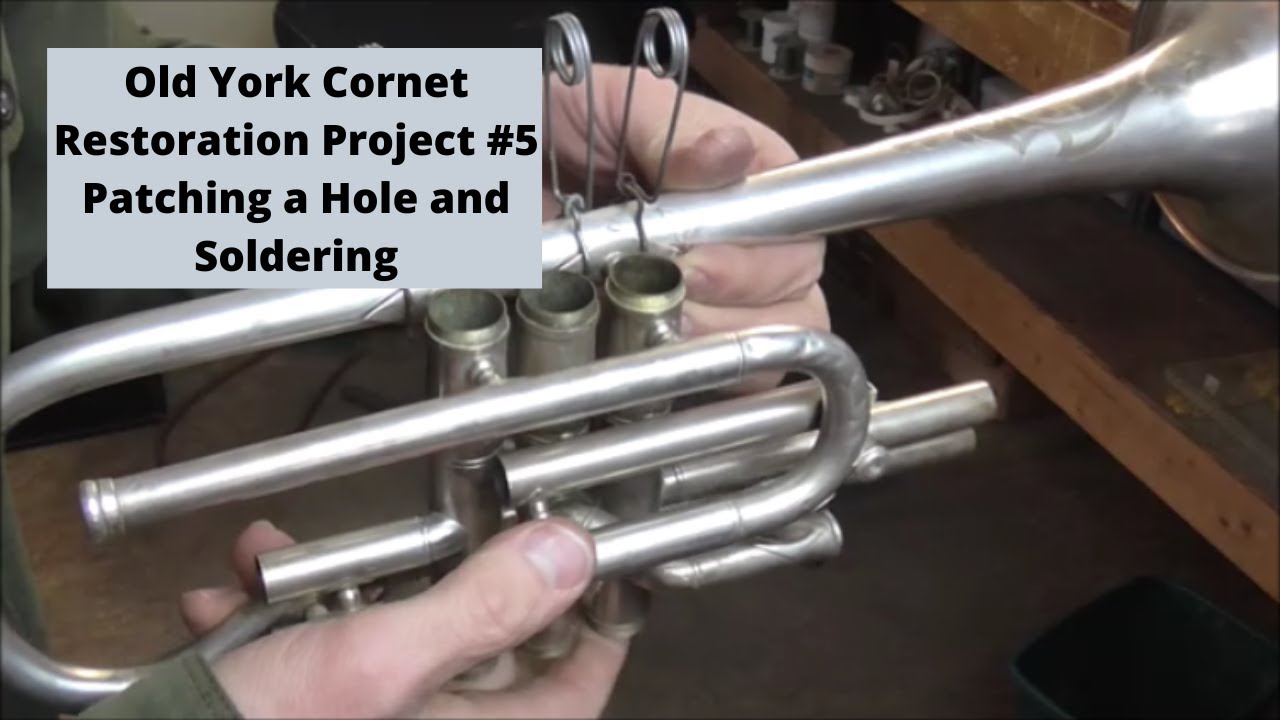 Old Cornet Restoration Project #5 : Patching a Hole In the Bell and Soldering
