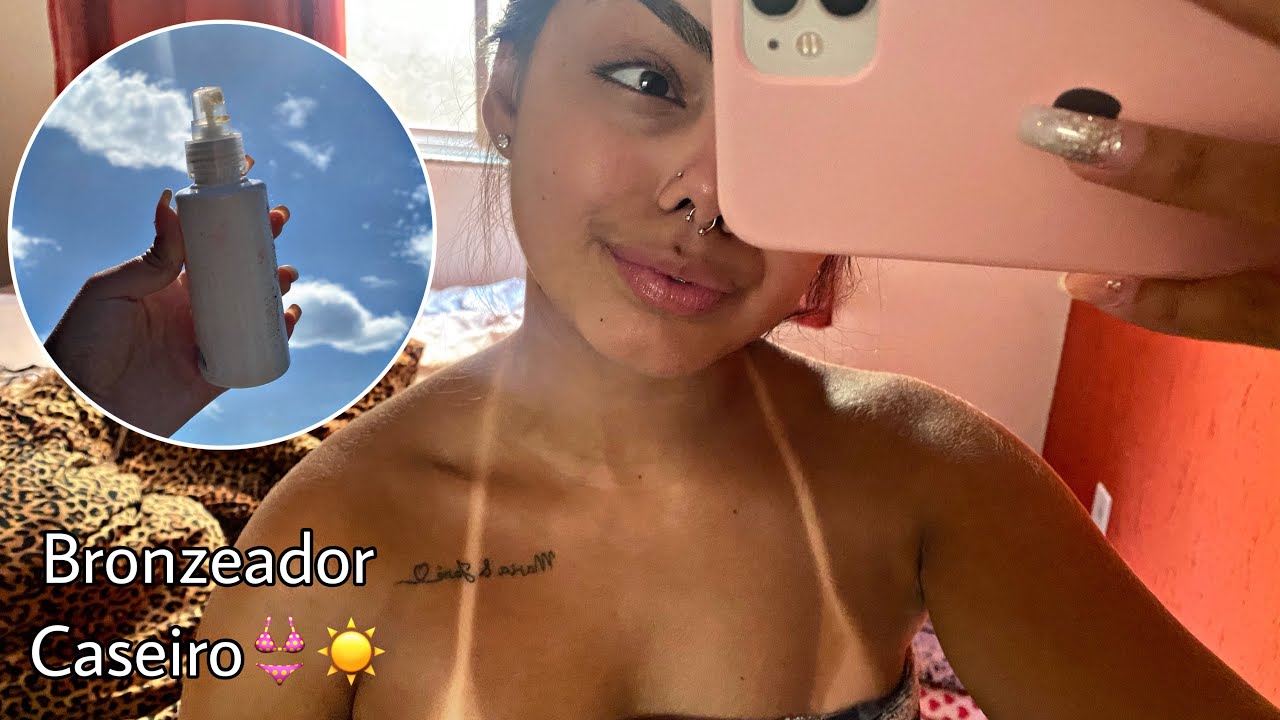 Marquinha com bronzeador caseiro👙☀️ #marquinha #bronze