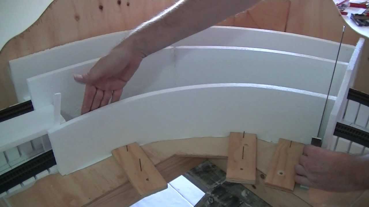 Using foam to make tunnels for the layout
