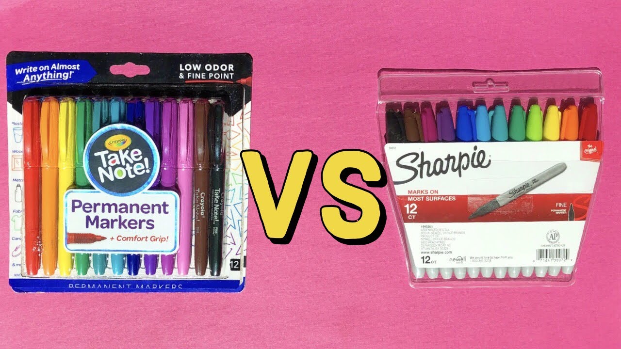 Перманентный маркер Sharpie против Crayola