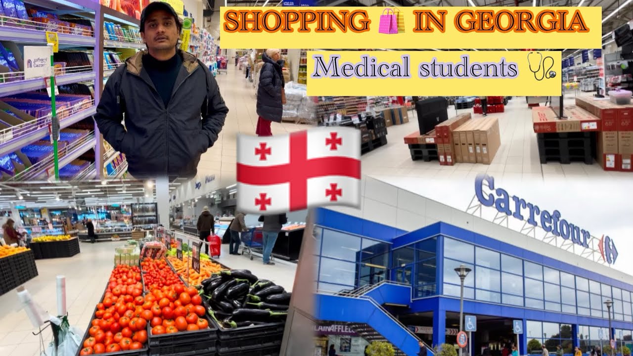 Grocery Shopping in Georgia 🇬🇪 || Supermarket Tour || MBBS Students living expenses🙄 #mbbsabroad