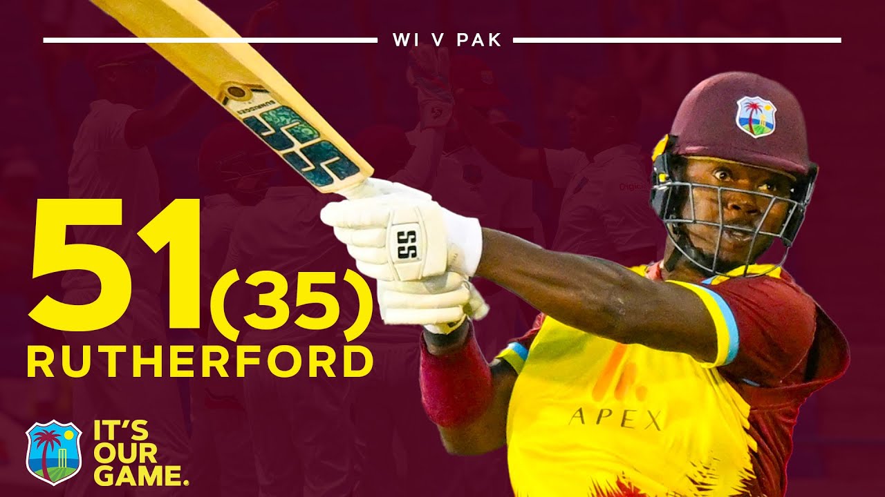 Rutherford Rampage 🦁 51 Runs Off 35 Balls | West Indies v Pakistan 3rd T20