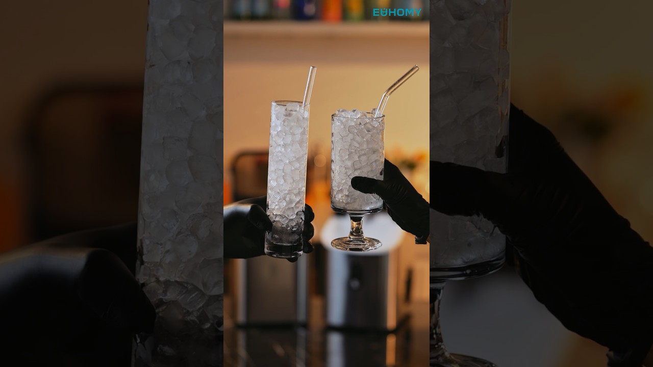 Any difference in the upgraded nugget ice?#euhomy #icemaker #ice #nuggetice #icemachine