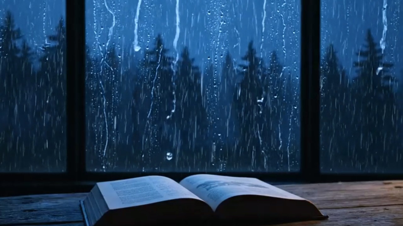 Cozy & Smooth Rain Sounds On Window Cabin