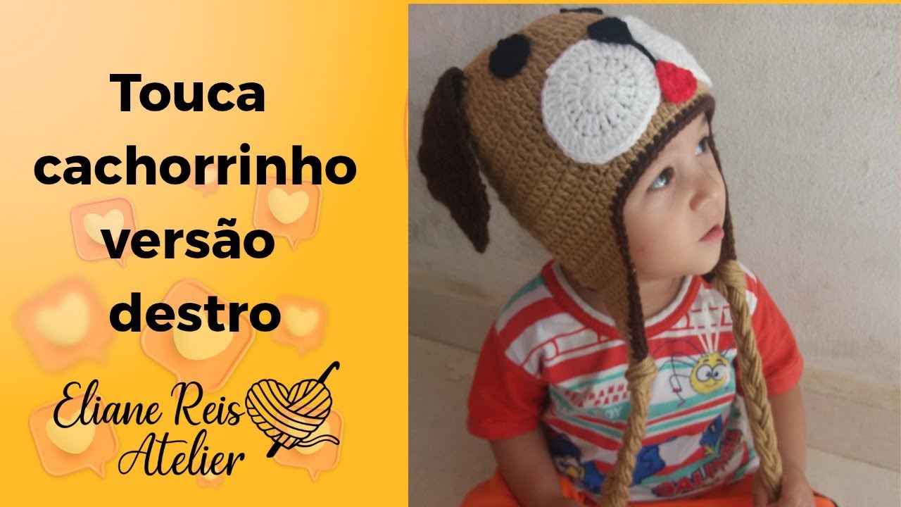 Como fazer Touca cachorrinho em crochê? / 4 a 6 anos