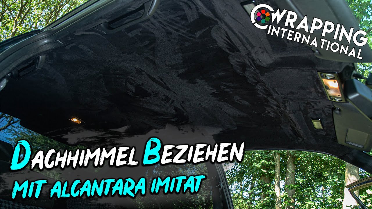 Covering the headliner with Alcantara imitation film | Wrapping-International