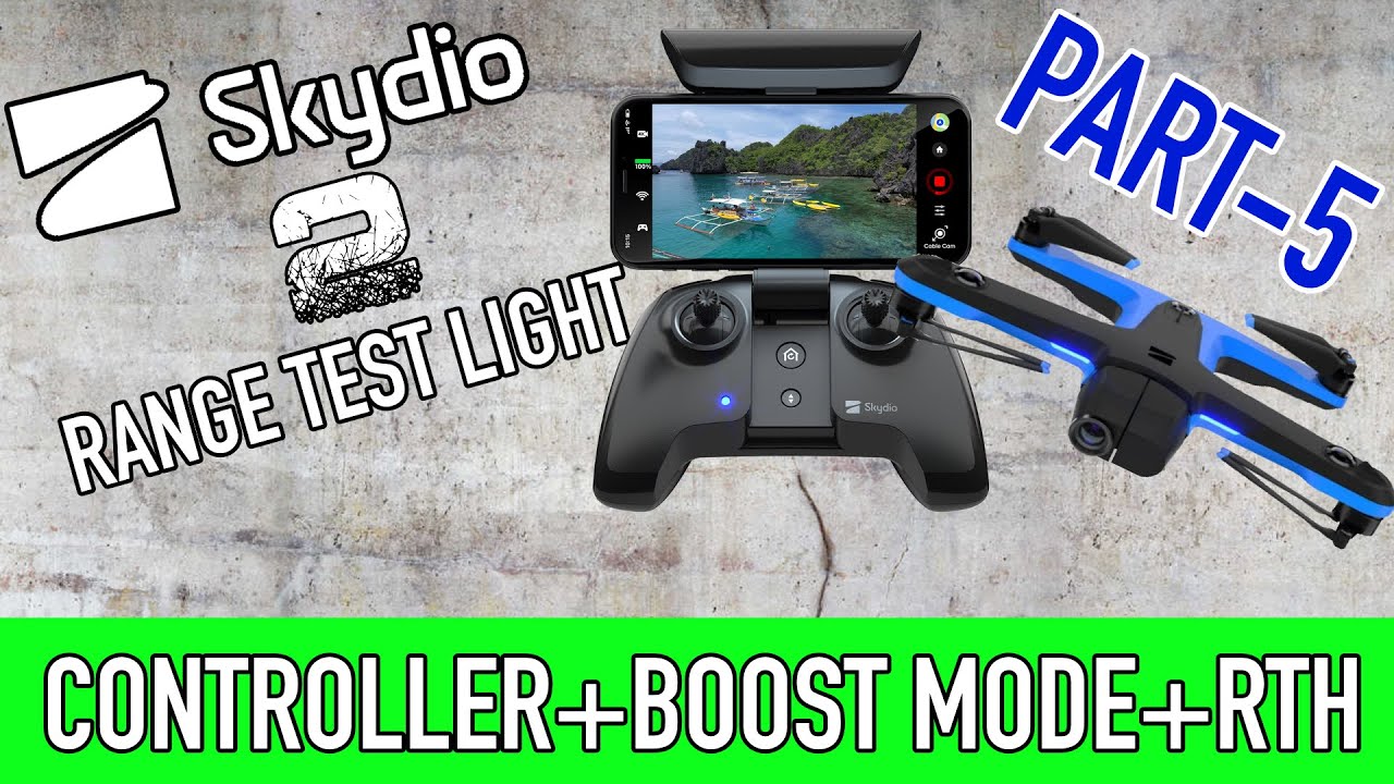 Skydio2 Flug mit Controller+Boost Mode+Return to Home und Range Test light #German#