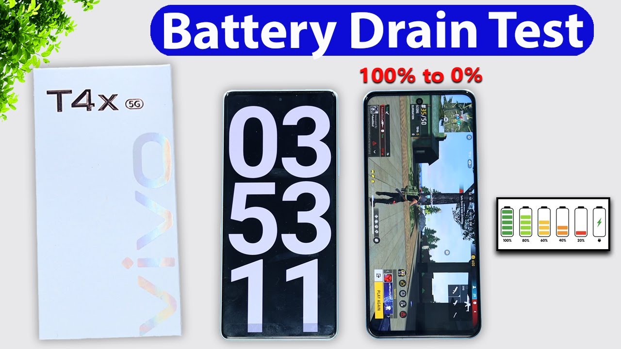 Vivo T4x 5g Battery Drain Test || Battery Test, Performancea