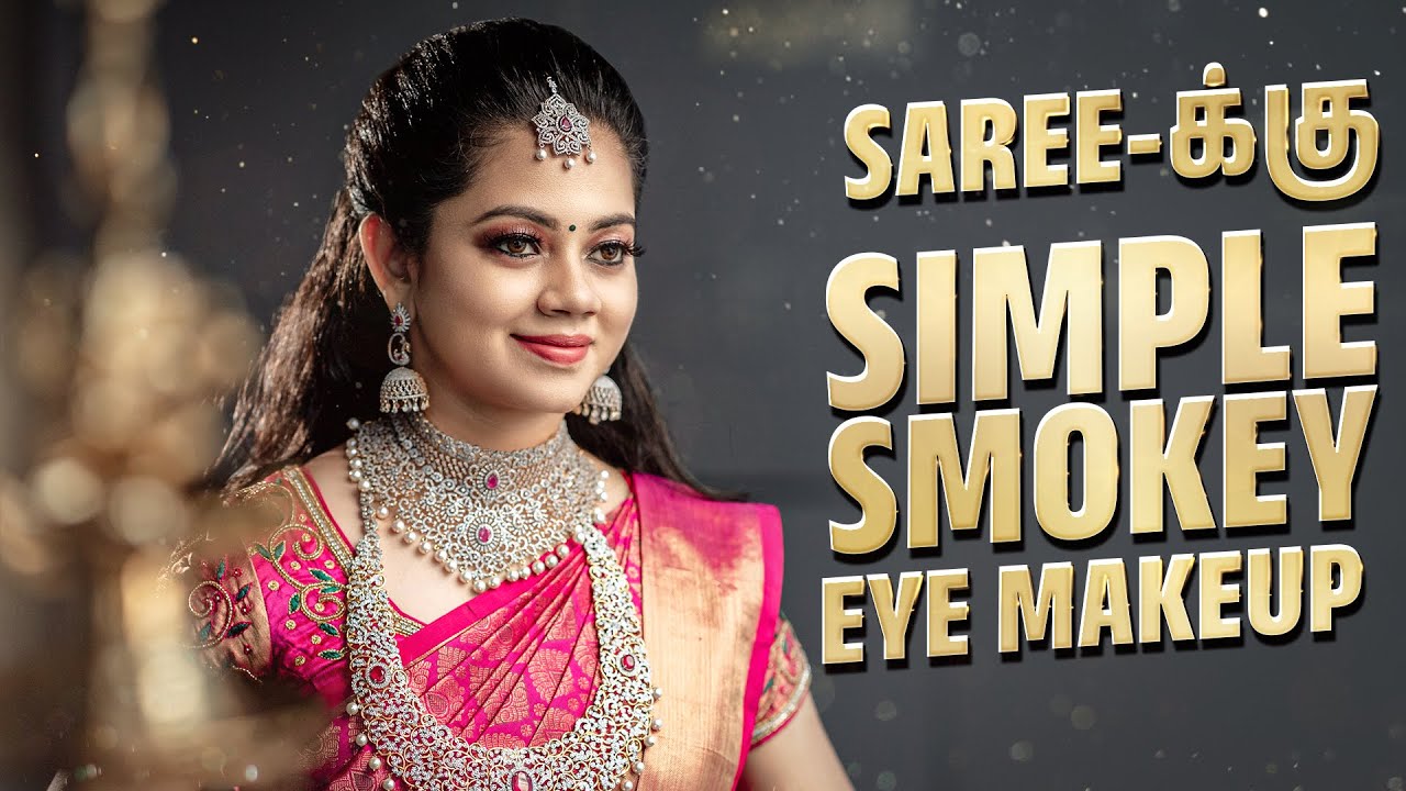 Saree-க்கு ஏற்ற Simple Make Up✨ | Smokey eyes look | Anithasampath Vlogs