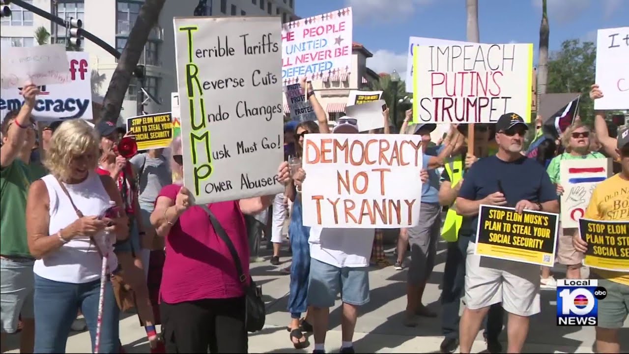 South Florida hosts 'Hands Off!' rallies against Trump, Musk
