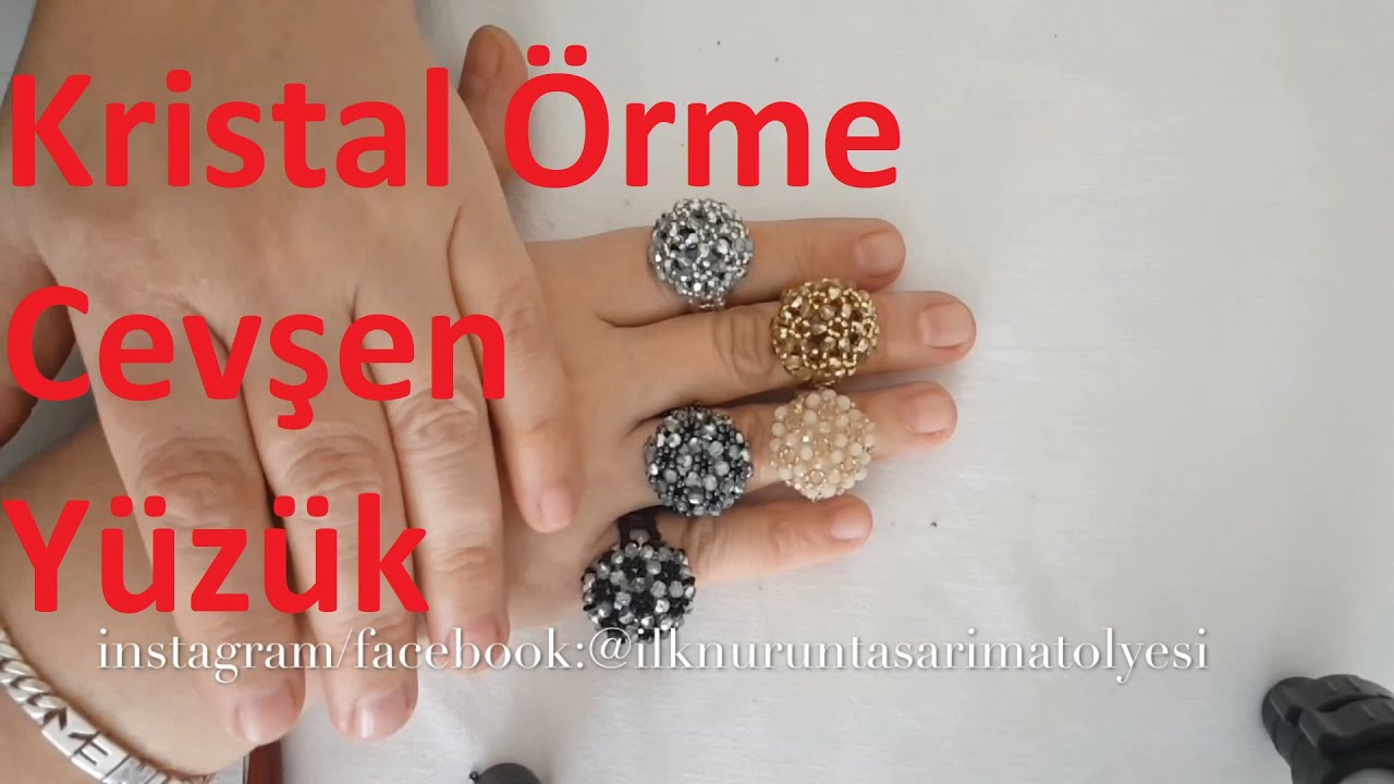 Kristal Örme tekniğiyle cevşen yüzük nasıl yapılır? #DIY