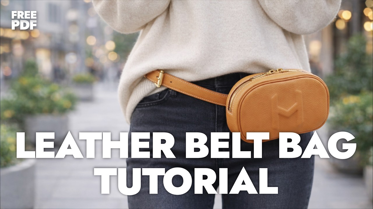 Making a belt bag(hip sack) / 벨트백(힙색) 만들기 / Leather Craft PDF / 가죽 공예 패턴