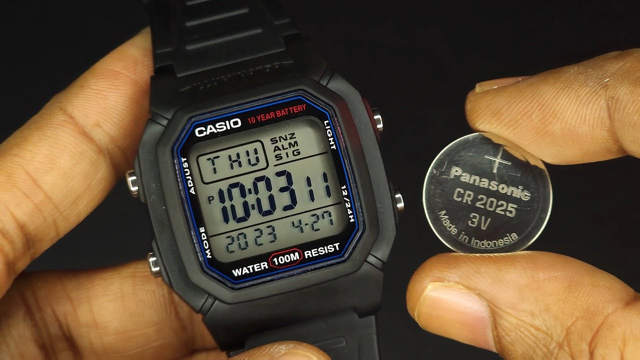 Casio W-800H - Battery Replacement