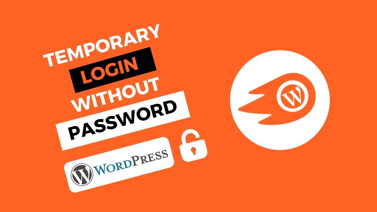 Temporary login/admin access without password