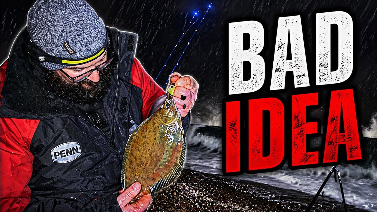 Night Sea Fishing at Pevensey Bay | PB Dab in Rough Conditions (Still Learning)