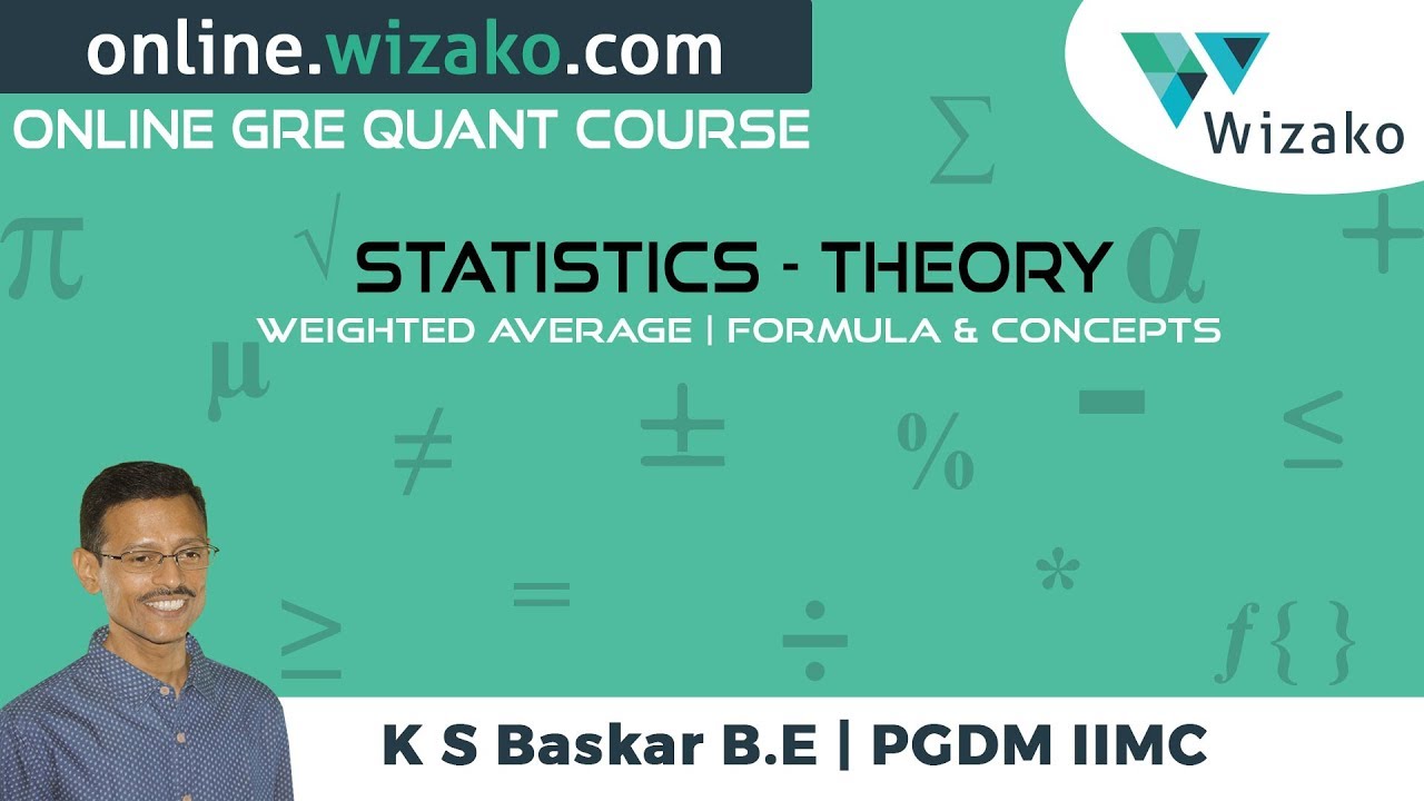 GRE Online Course | Statistics | Weighted Average | Basics & Formula