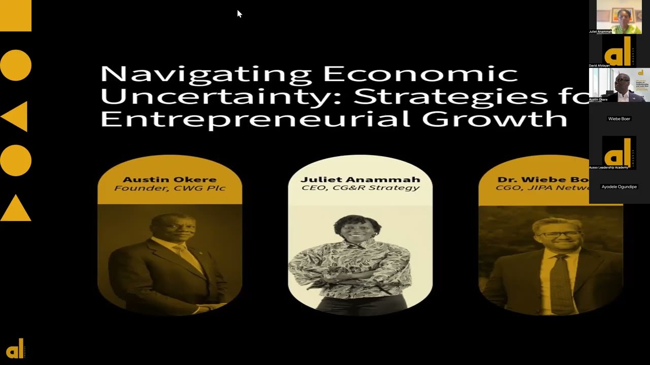 Navigating Economic Uncertainty: An October 1 Webinar with Austin Okere, Juliet Anammah & Wiebe Boer