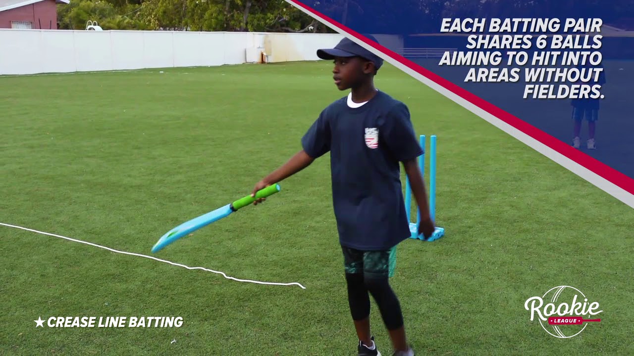 USA Cricket Rookie League, Batting - Crease Line Batting