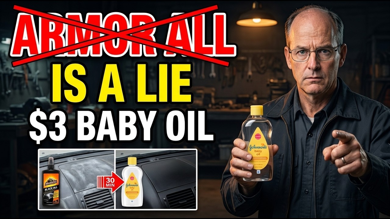 $3 Baby Oil DESTROYS Armor All FOREVER  Detailers PRAY You Never See This