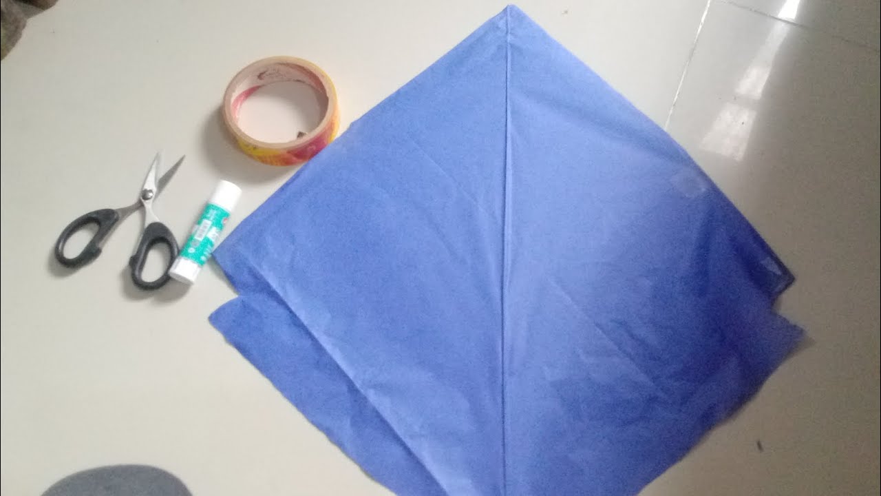 Making sharla//tatto kite at home without bamboo sticks. 
