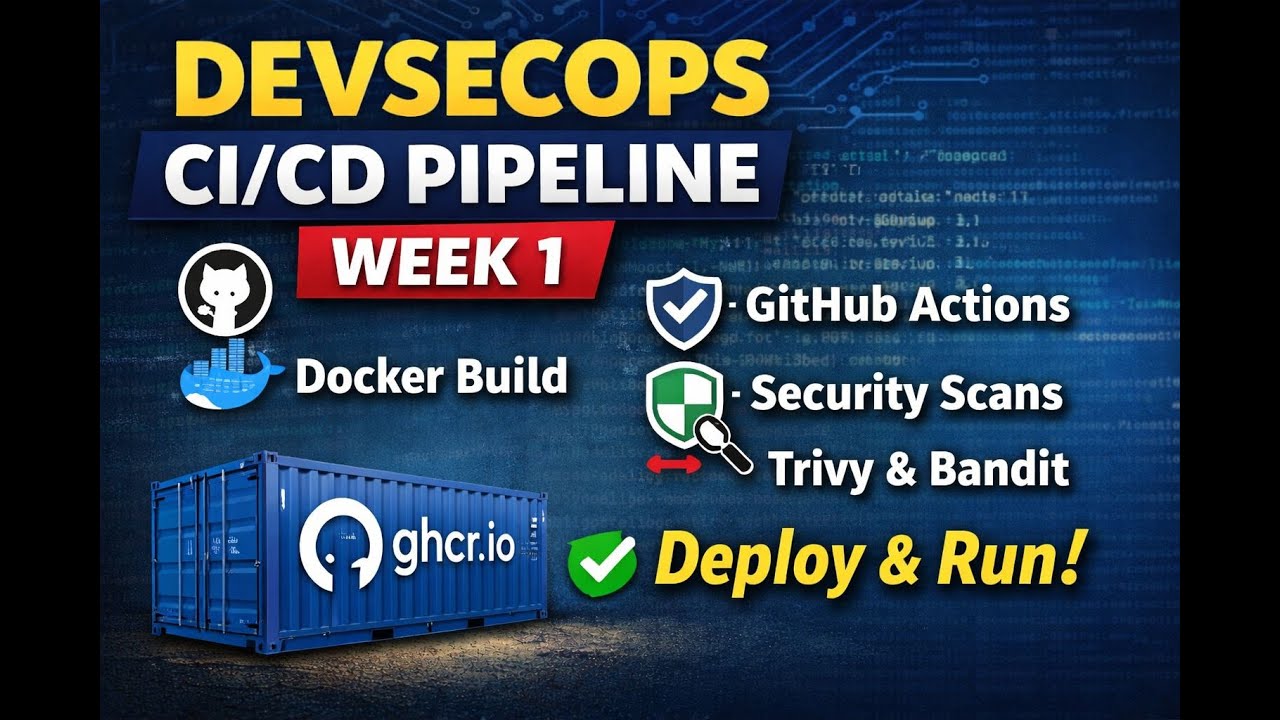 Build a Real DevSecOps CI/CD Pipeline | GitHub Actions, Docker, Security Scans – Week 1