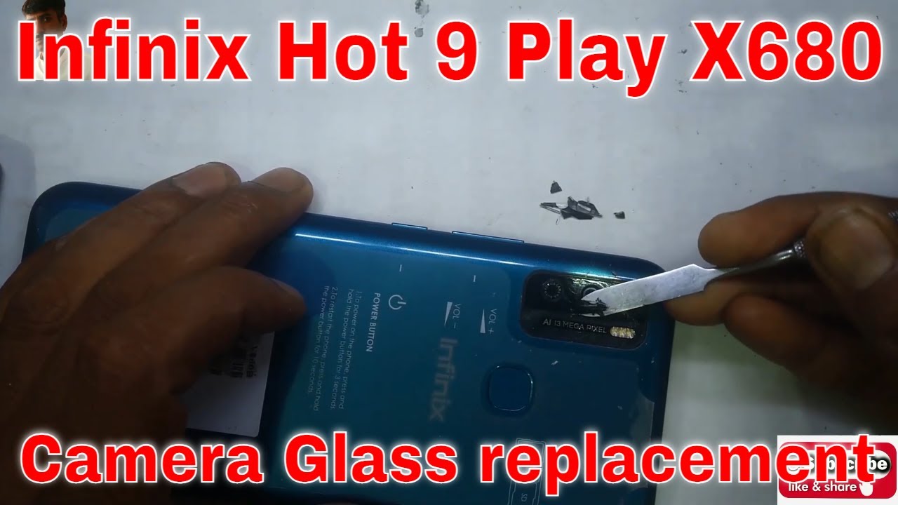 Infinix Hot 9 Play X680 Replacement Back Rear Camera Lens cracked Broken Glass replacement