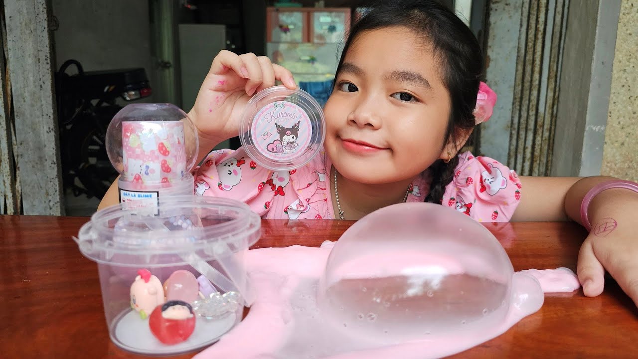 🧼🧫 Muội chơi slime nước Kuromi hồng ❤️ Xí Muội Family 436