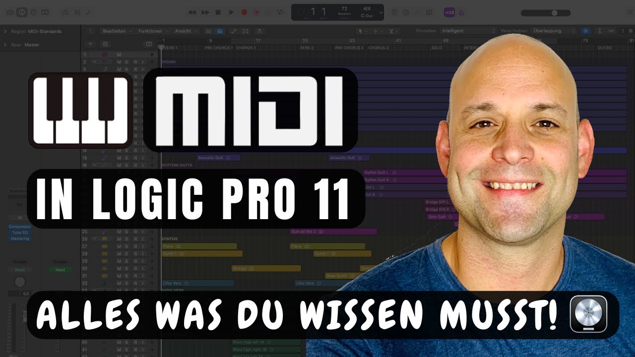 MIDI Recording und Editing in Logic Pro 11 (MEGA Tutorial)