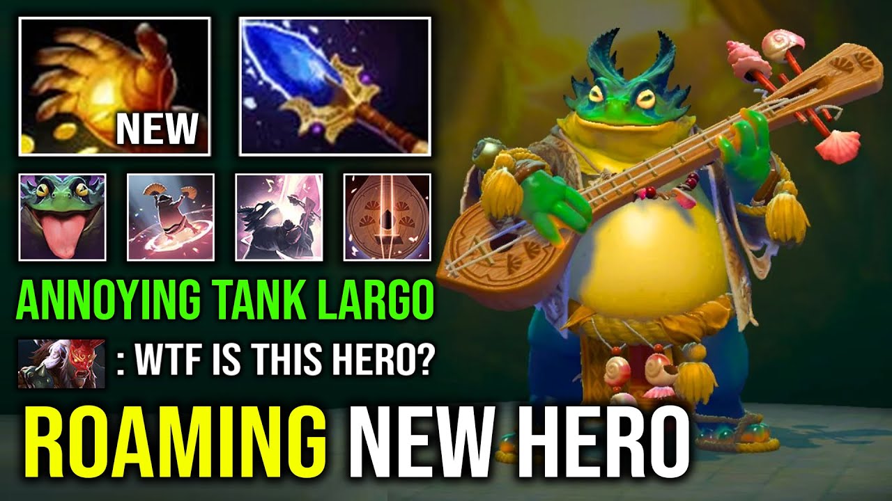 How to Play Roaming NEW HERO Largo Annoying Tank Support New Midas Aghanim Effect Dota 2
