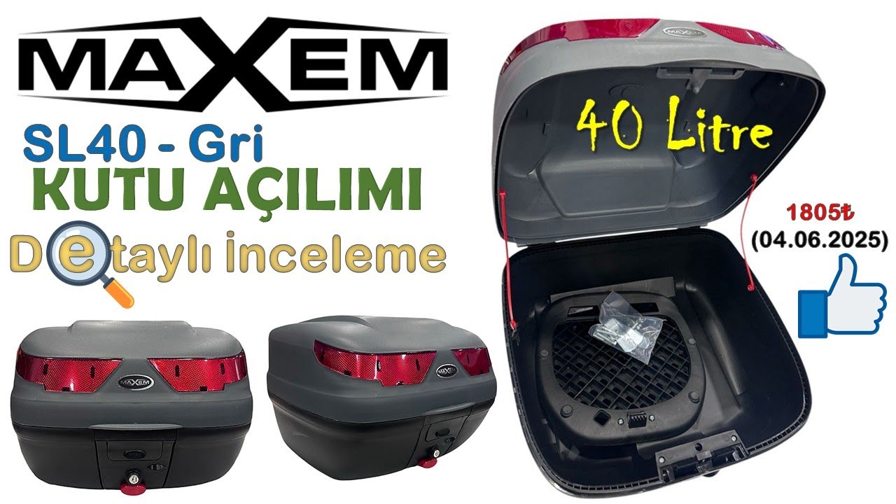 Maxem SL40 Gri Topcase İnceleme